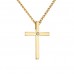 Χρυσός γυναικείος σταυρός Κ14 με αλυσίδα